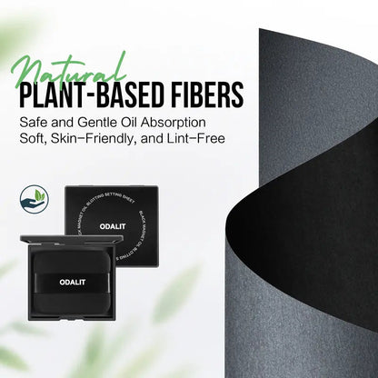 ODALIT-Black Magnet Oil Blotting Setting Sheet With Powder More Control Oil Keep Fresh 2 IN 1 Blotting Sheet