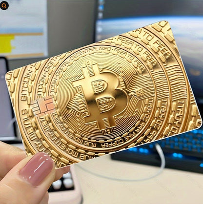Credit Card Stickers, Bitcoin Pattern Credit Card