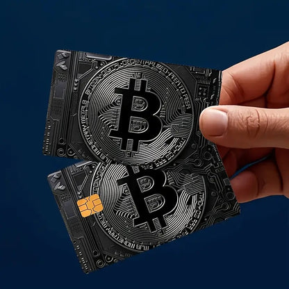 Credit Card Stickers, Bitcoin Pattern Credit Card