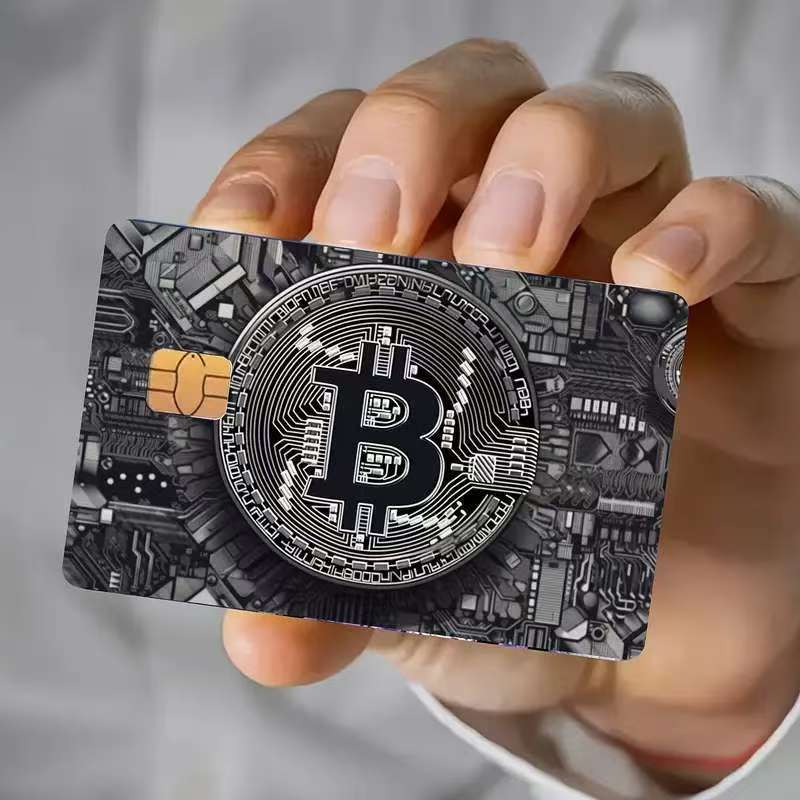 Credit Card Stickers, Bitcoin Pattern Credit Card