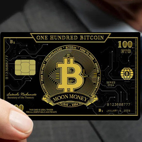 Credit Card Stickers, Bitcoin Pattern Credit Card