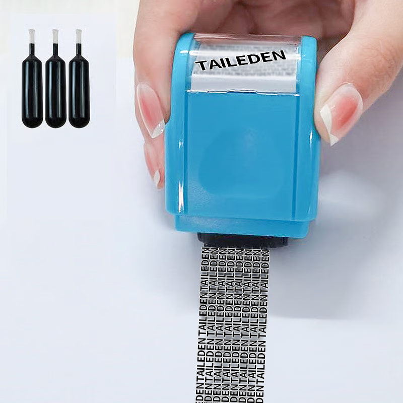 Privacy Protection Security Roller Stamp — Address & Billing Info Blocker