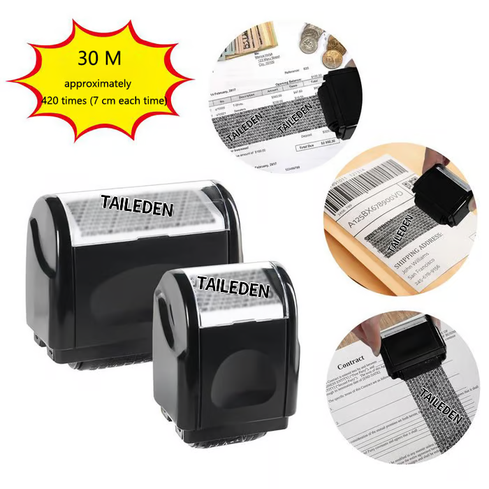 Privacy Protection Security Roller Stamp — Address & Billing Info Blocker