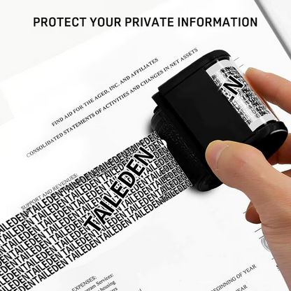 Privacy Protection Security Roller Stamp — Address & Billing Info Blocker