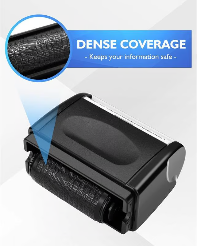 Privacy Protection Security Roller Stamp — Address & Billing Info Blocker