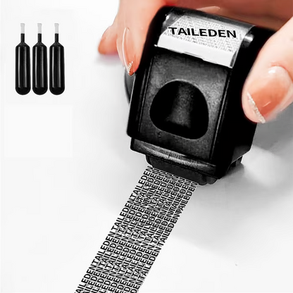 Privacy Protection Security Roller Stamp — Address & Billing Info Blocker