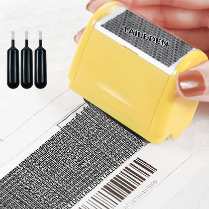 Privacy Protection Security Roller Stamp — Address & Billing Info Blocker