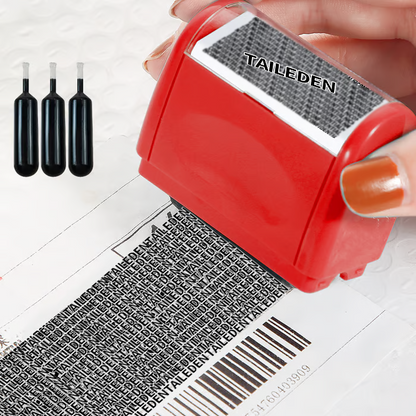 Privacy Protection Security Roller Stamp — Address & Billing Info Blocker