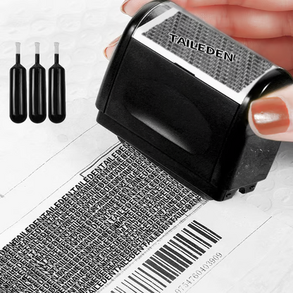 Privacy Protection Security Roller Stamp — Address & Billing Info Blocker