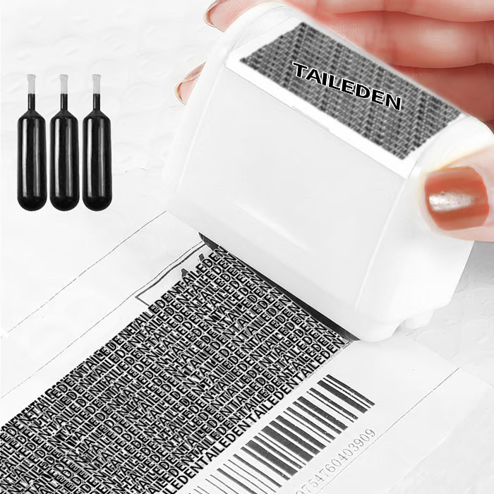 Privacy Protection Security Roller Stamp — Address & Billing Info Blocker
