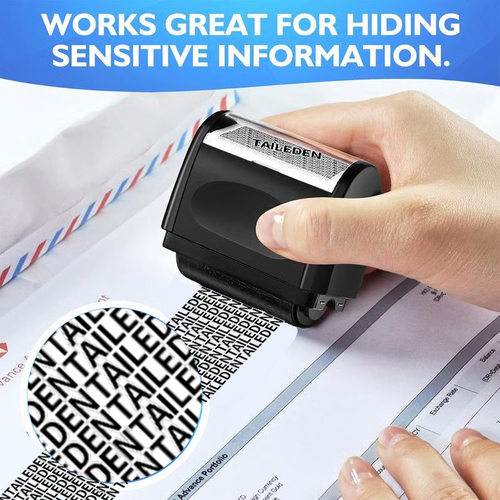 Privacy Protection Security Roller Stamp — Address & Billing Info Blocker