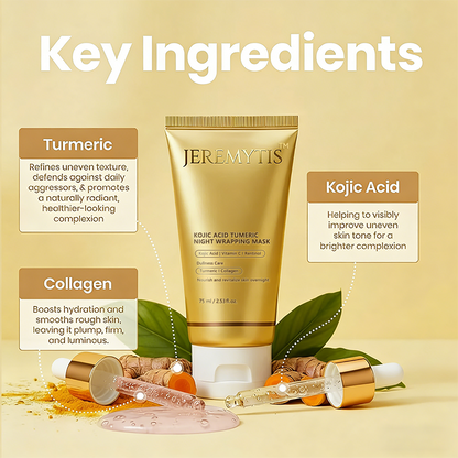 🔥 LAST DAY: 49% OFF + BOGO! JEREMYTIS™ Kojic Acid Turmeric Wrapping Mask