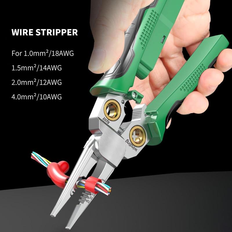 Final 3 Hours: 60%OFF🔥JEREMYTIS™-8 in 1 Wire Stripper Twister for Cutting and Pulling Wires Cable Scissors,Voltage Tester Pliers