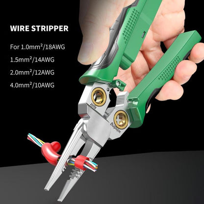 Final 3 Hours: 60%OFF🔥JEREMYTIS™-8 in 1 Wire Stripper Twister for Cutting and Pulling Wires Cable Scissors,Voltage Tester Pliers