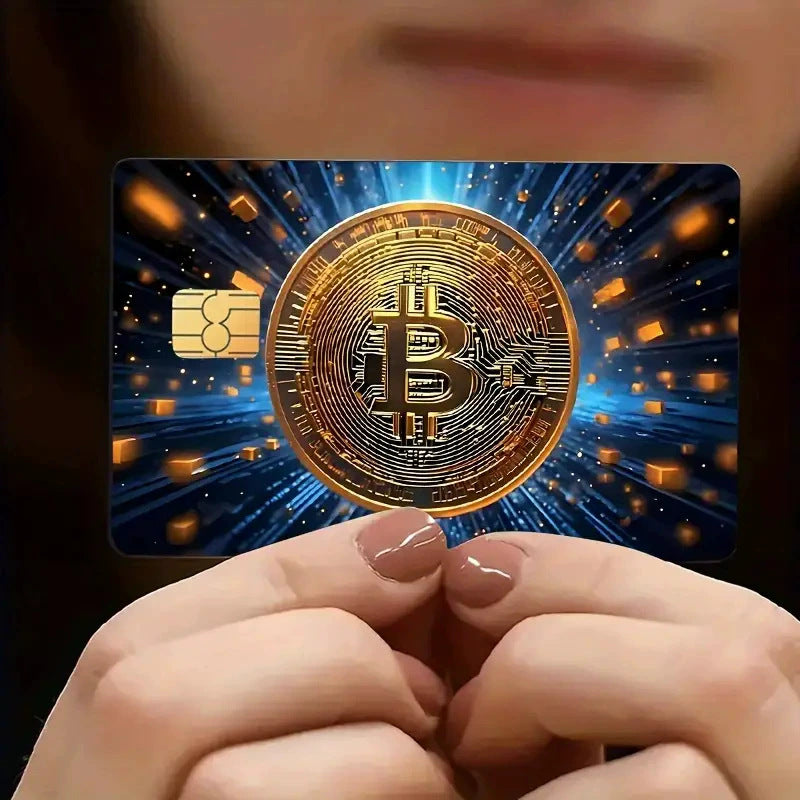 Credit Card Stickers, Bitcoin Pattern Credit Card