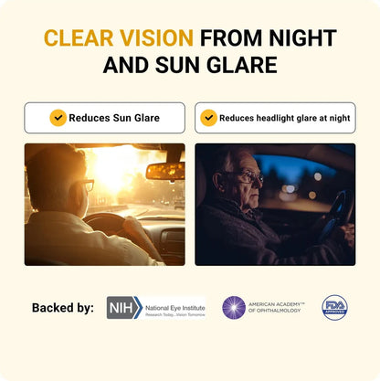 NEGUSY-Fit Over Night Driving Glasses with GlareCut Technology