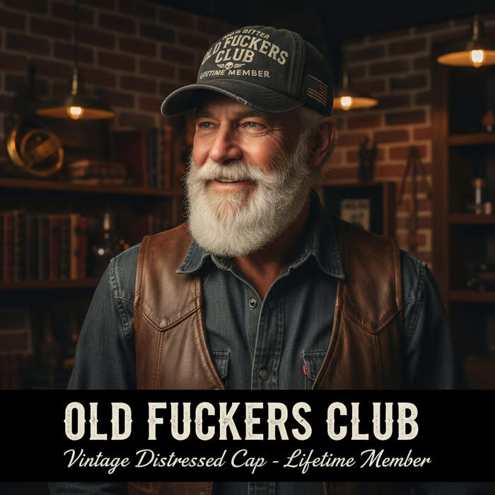 Vintage Distressed "Old Club" Lifetime Member Cap