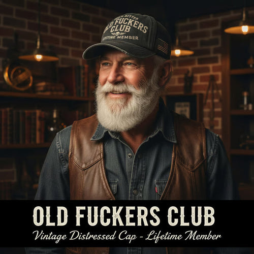 Vintage Distressed "Old Club" Lifetime Member Cap
