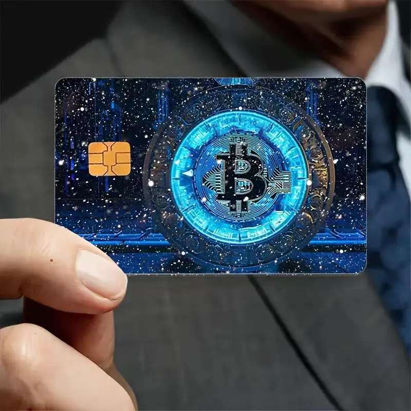 Credit Card Stickers, Bitcoin Pattern Credit Card