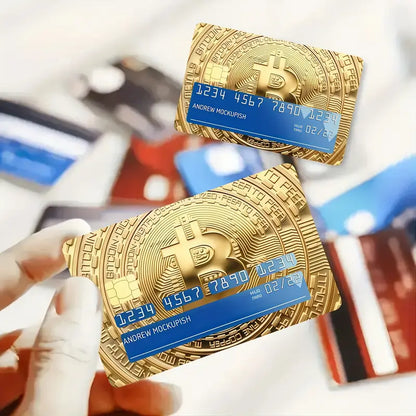 Credit Card Stickers, Bitcoin Pattern Credit Card