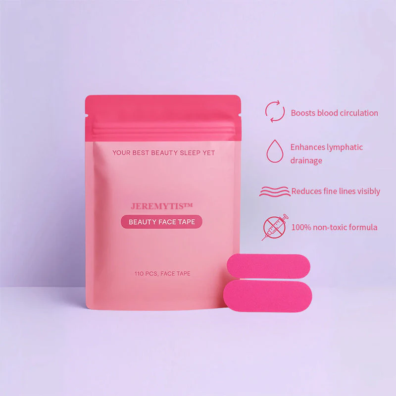 JEREMYTIS™ Anti-Wrinkle Face Tape for Frown Lines, Crow’s Feet & Smile Lines, 110 Pre-Cut Strips