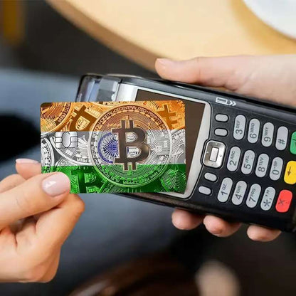 Credit Card Stickers, Bitcoin Pattern Credit Card