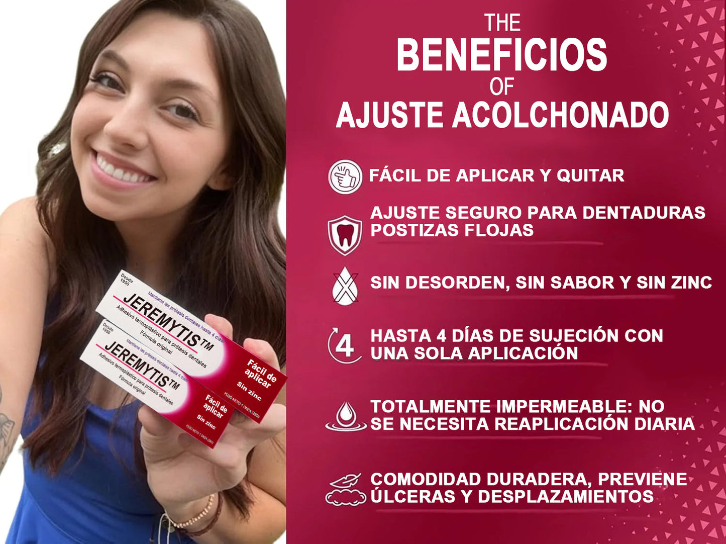 ✨[Tienda Oficial de la Marca] JEREMYTIS™ Adhesivo termoplástico para prótesis dentales (✨COMPRE 2 y llévese 1 GRATIS🎁)