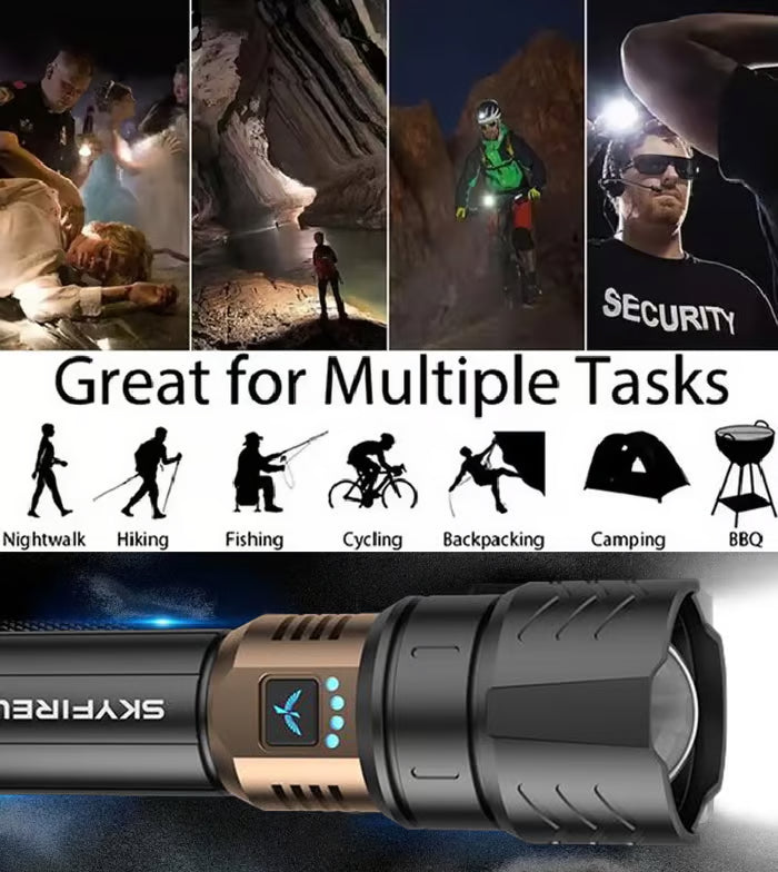🔥2026 The Ultimate Survival SKYFIRE 1097 Waterproof Tactical Flash Light