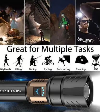 🔥2026 The Ultimate Survival SKYFIRE 1097 Waterproof Tactical Flash Light