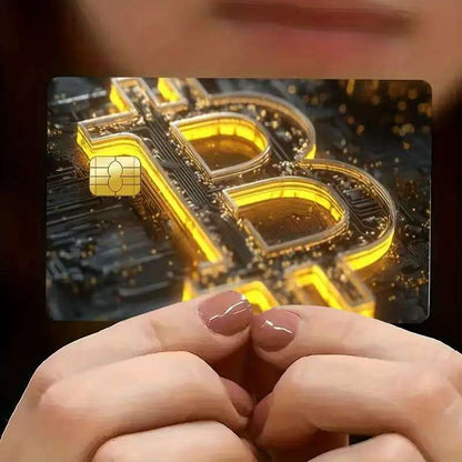 Credit Card Stickers, Bitcoin Pattern Credit Card