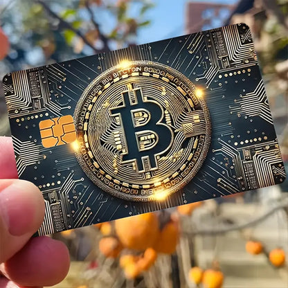 Credit Card Stickers, Bitcoin Pattern Credit Card