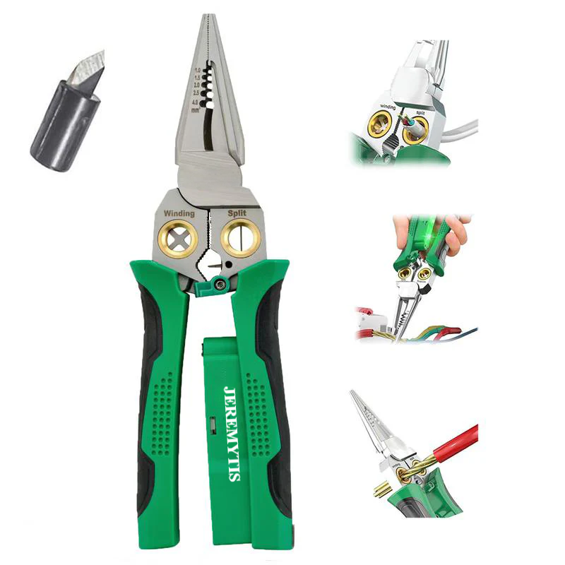 Final 3 Hours: 60%OFF🔥JEREMYTIS™-8 in 1 Wire Stripper Twister for Cutting and Pulling Wires Cable Scissors,Voltage Tester Pliers
