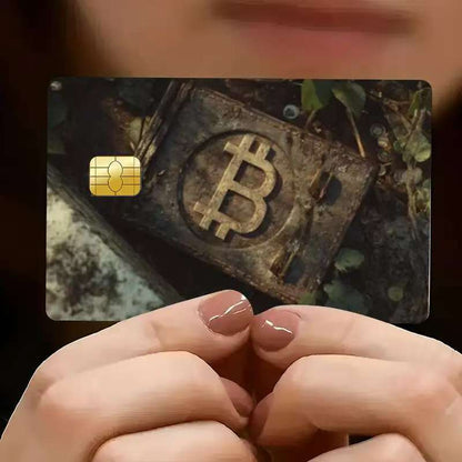 Credit Card Stickers, Bitcoin Pattern Credit Card