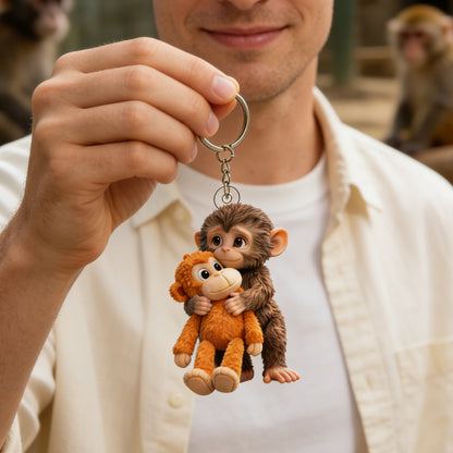 Monkey Punch Acrylic Keychain -Gift For Family, Friends, Loved Ones