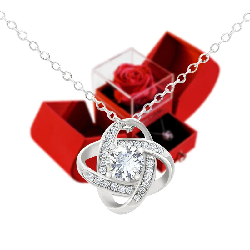 Eternal Rose Box - With Real Rose and Necklace - Valentine's Day Card