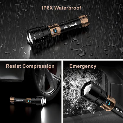 🔥2026 The Ultimate Survival SKYFIRE 1097 Waterproof Tactical Flash Light