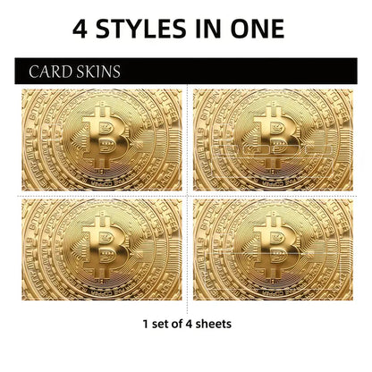 Credit Card Stickers, Bitcoin Pattern Credit Card