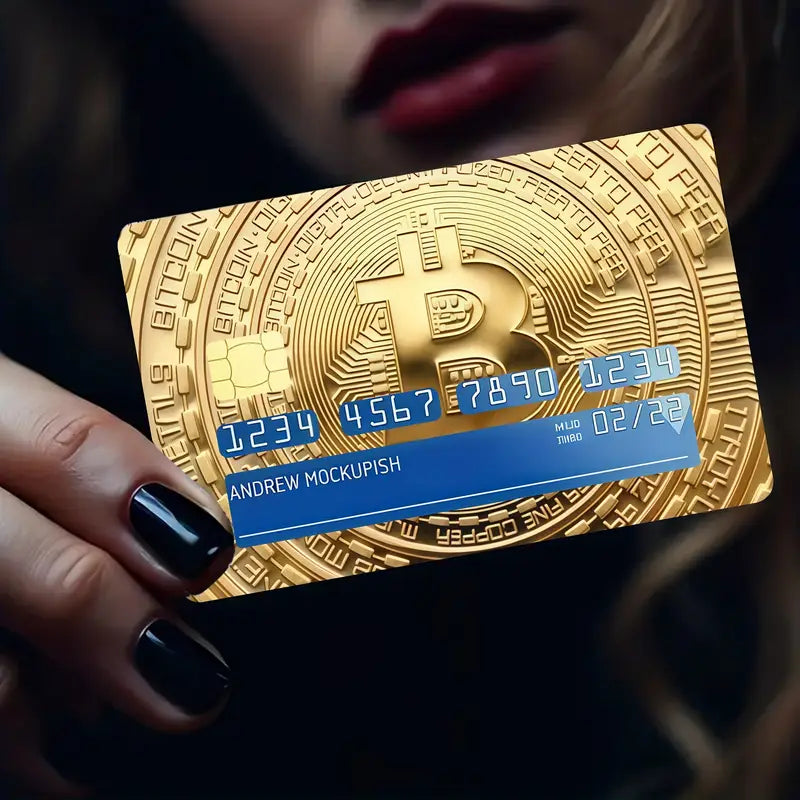 Credit Card Stickers, Bitcoin Pattern Credit Card