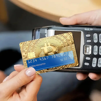 Credit Card Stickers, Bitcoin Pattern Credit Card