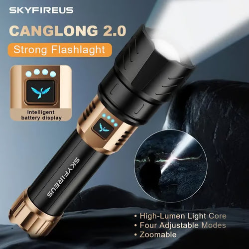 🔥2026 The Ultimate Survival SKYFIRE 1097 Waterproof Tactical Flash Light